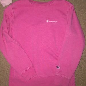 kids pink champion crew neck